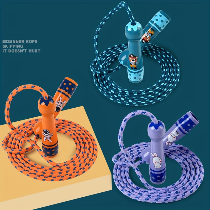 Kids Jump Rope with Cartoon Handles – Red