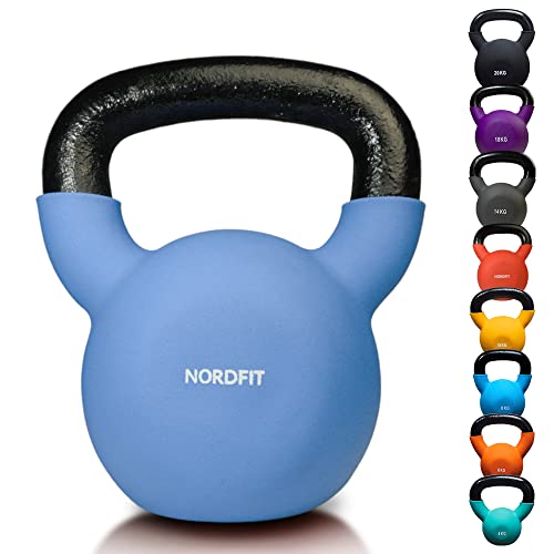 PALIRMO Neoprene Coated Cast Iron Kettlebell Weights - Sizes 4kg to 20kg