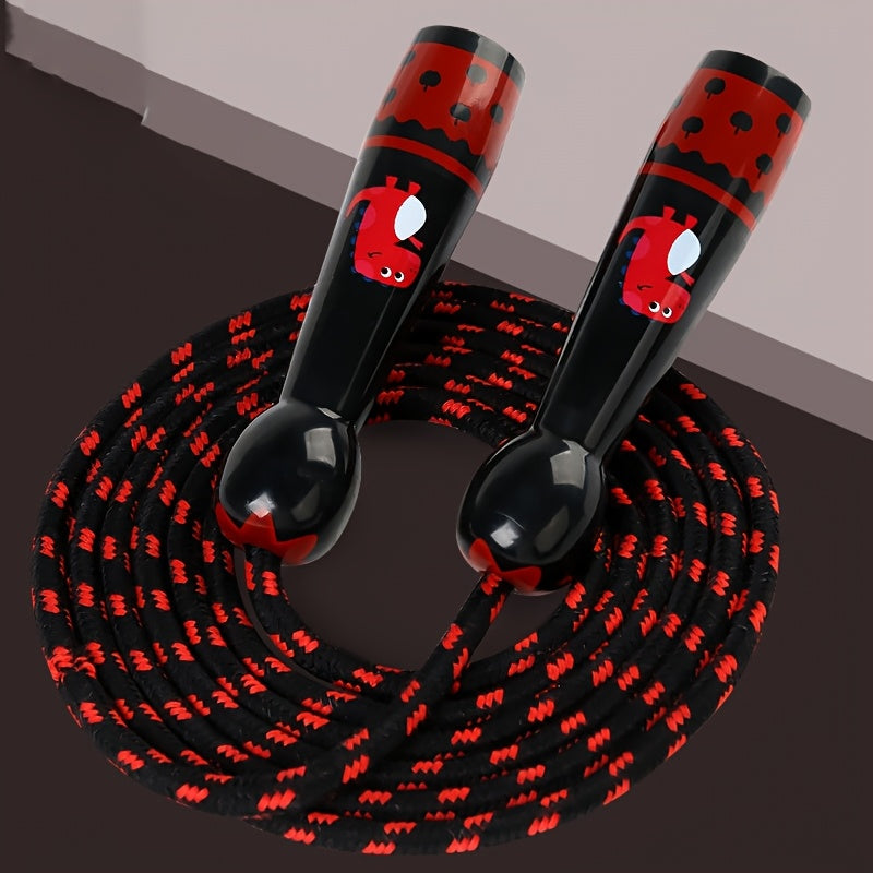 Kids Jump Rope with Cartoon Handles – Red