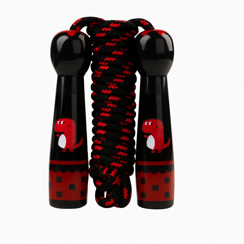 Kids Jump Rope with Cartoon Handles – Red
